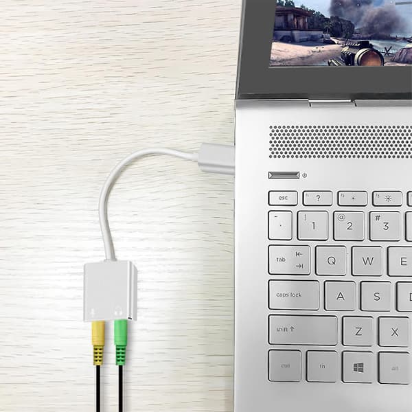 USB Type-C Ljudadapter Extern Ljudkort Passar För Windows Mac Linux