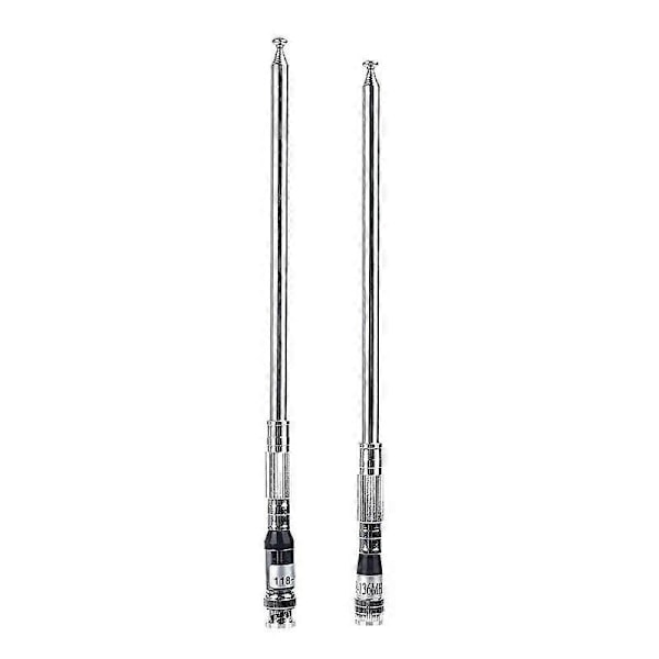 1 stk. 1M Skalerbar 118-136MHz Pisk Teleskopantenne Flerbruks Erstatningsdel for Flyradio Mottaker Luftfart SMA BNC