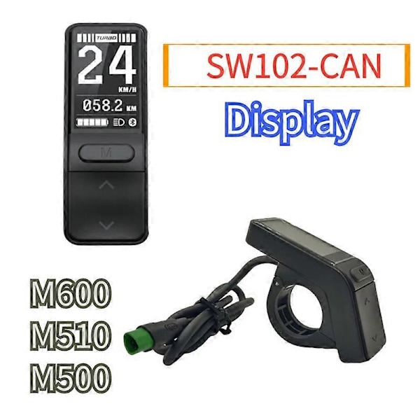 SW102 CAN-protokollan moottorinäyttö, sopii Bafang-keskimoottoreille M500 M510 M600 M800 M820 M420 M300-CA