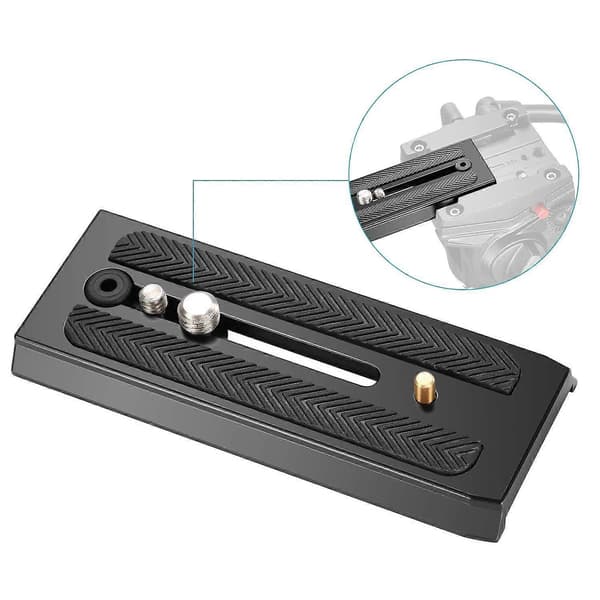 501PL Glidende Quick Release Plade Adapter til Manfrotto 500ah 701 577 Benro S4