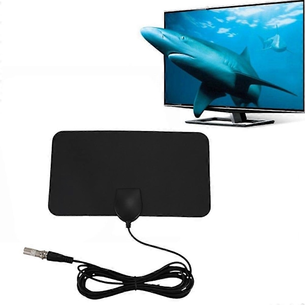 Platt HD Digital inomhuszoom-TV-antenn HDTV 50 mils räckvidd TVFox VHF UHF DVB