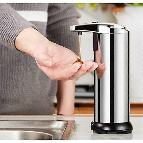 Automatisk sæbedispenser, berøringsfri sæbedispenser 250ML rustfrit stål