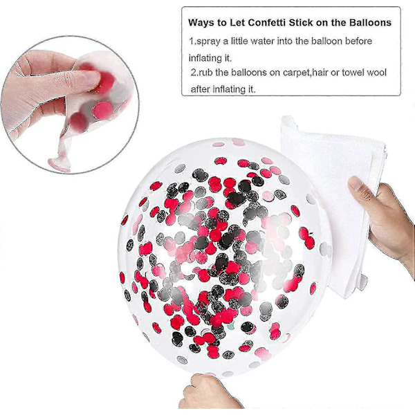 Rød Svart Ballong Garland Kit 2025th