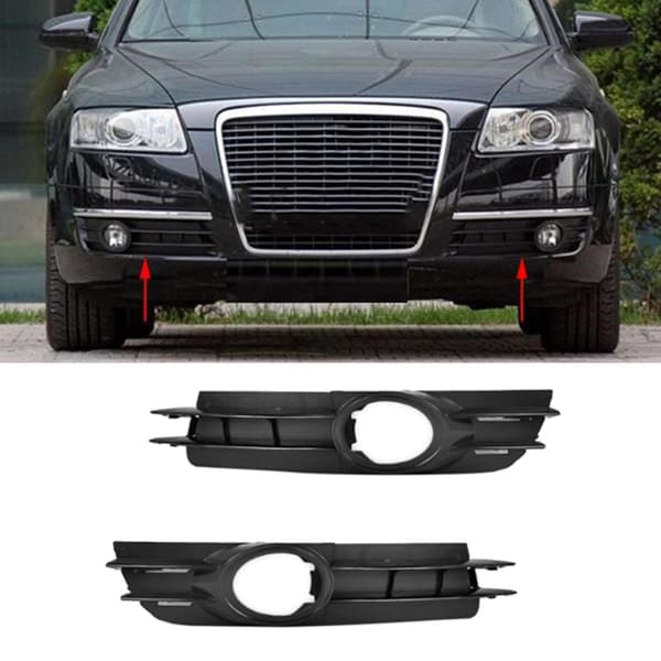 2X Tågelygte Grill til - A6 og A6 C6 2005 2006 2007 2008 4F0807681A 4F0807682A