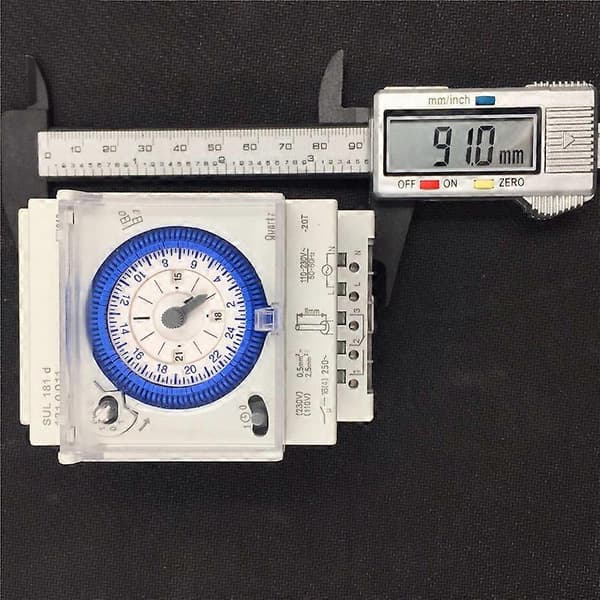 Analog Mekanisk Timer Switch 110V-220V 24 timer Daglig Programmerbar 15min Indstilling Tids Switch Relæ