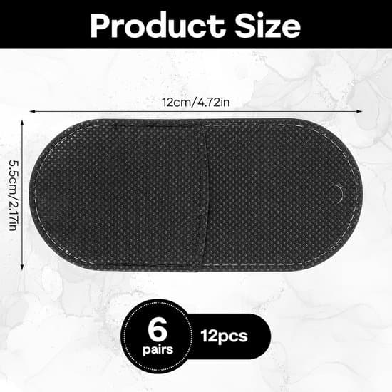 12-pack - Eye Patch - Adjustable Eye Patch - Suitable for Glasses - Suitable for Amblyopia, Strabismus - 12*5.5 cm - Black