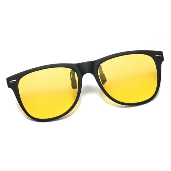 Clip-on aurinkolasit Wayfarer – Keltainen Night Vision
