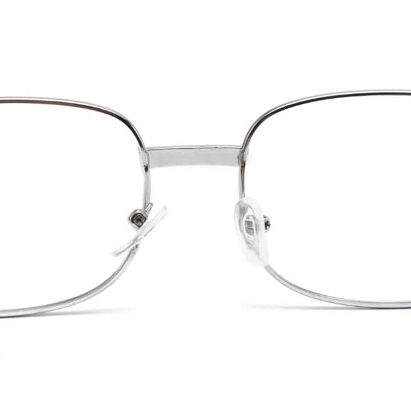 Simple Reading Glasses with Metal Frame [Choose Strength] Silver