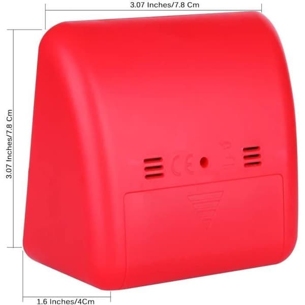 Analog visuell timer - Dedikerad påminnelse - Tyst nedräkning - Röd - ABS-plast - 78 x 78 x 45 mm - Enhet