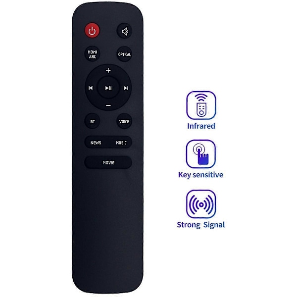 Fjernbetjening Erstatning til Cinema Soundbar Hjemmebiograf Sound Bar SB120 SB140 SB170 2024THO