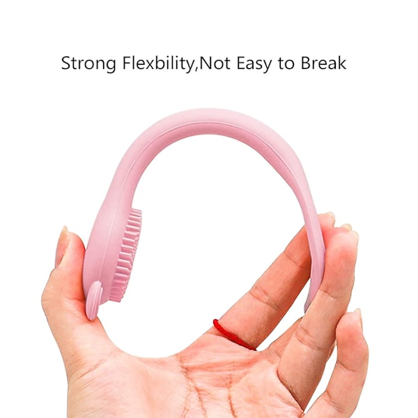 2-pack silikonmaskborste, 2020 uppgraderad dubbelsidig lermaskborste, mjuk silikonmask skönhet-rosa+blå