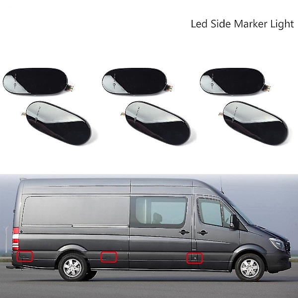6x LED Dynamiske Sideblinklys Indikatorlampe Til Sprinter W906 2006-2018 2006-2016