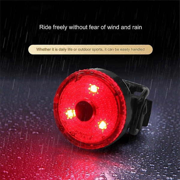 Cykellampa Bak Intelligent Sensor Bromsljus USB Laddning Cykellampa Cykellampa Cykelbelysning