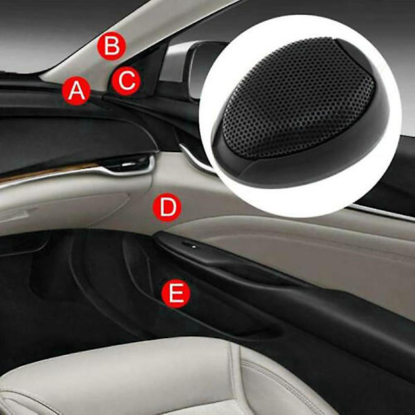 Universal Bil Stereo Højttalere Audio 1000w Dome Diskanter Super Kraftig Lyd Sort