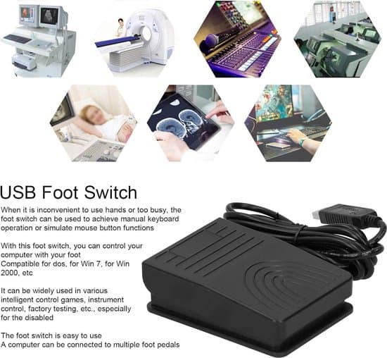 Professional Portable USB Foot Pedal - Computer Foot Switch, Made of ABS Material.