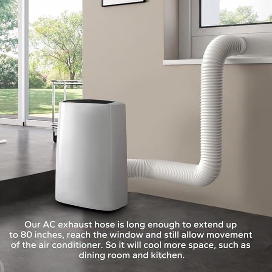 Portable AC Window Kit - Air Exhaust Kit - Improve Ventilation - Universal Compatibility - 150 cm Length