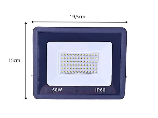 Halogen spotlight LED 50W 6000K utendørs vanntett IP66