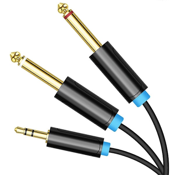 Vention Jack 3,5 mm til 6,35 mm Adapter Audio Kabel til Mixer Forstærker Højttaler Guldbelagt 6,5 mm 3,5 Jac