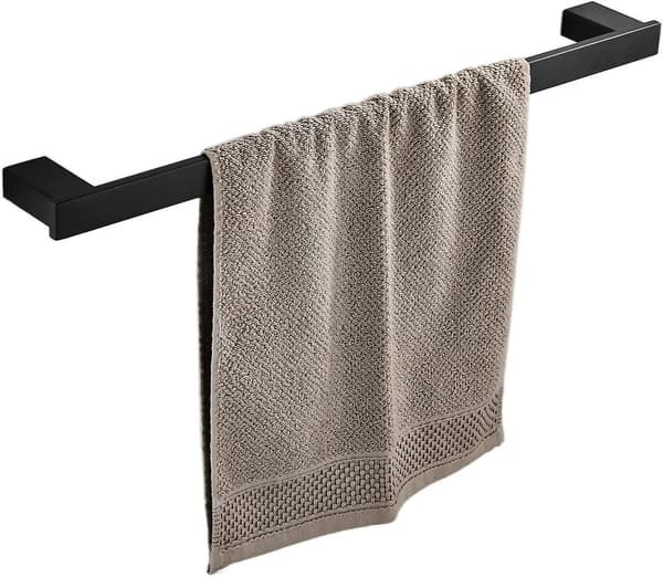 Baderomshåndklestang, rustfritt stål, 40cm håndklestang, svart, Ba8003b-40