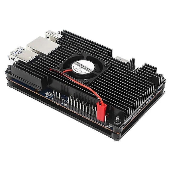 För Orange Pi 5 Armor Fodral Aluminiumlegering Passiv Kylning Inneslutning med Kylfläkt för Pi 5 Skyddande Kylbox