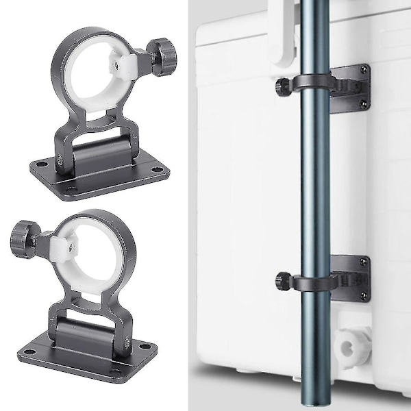 Fiskeboks paraplystativholderbrakett i aluminiumslegering (Grå, 2 STK)