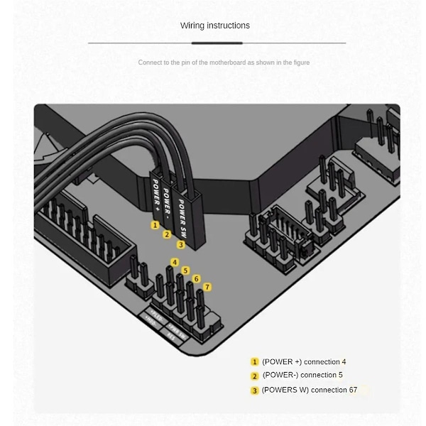 Computer Desktop Switch PC Bundkort Ekstern Start Tænd/Sluk Knap Forlængerkabel til DIY B