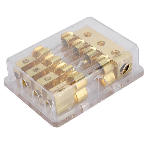 12V 60A Bil Auto Stereo Ljud Krets Bladsäkringshållare Box Block 1 in 4 Vägar Ut