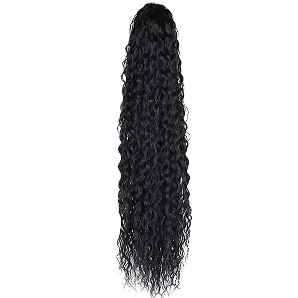 Svart peruk Afro hästsvans Naturligt hår Hästsvans peruk Hästsvans wrap Hästsvans förlängningar Svans hårdel