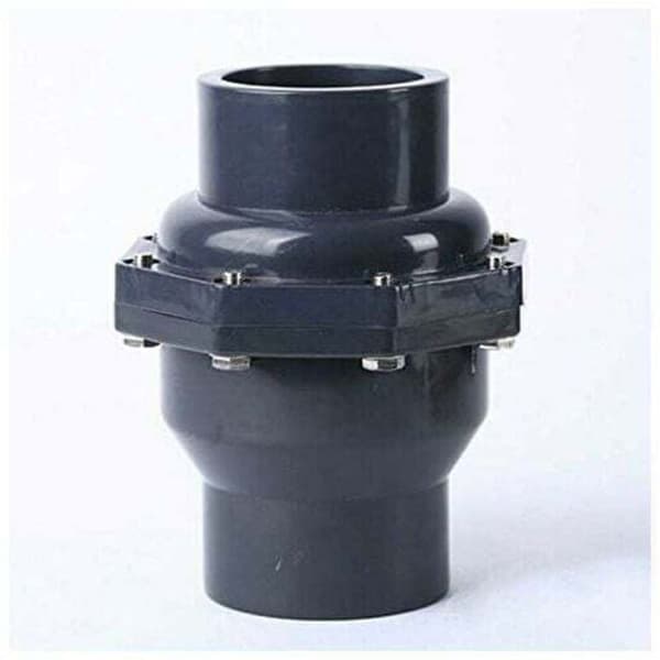 PVC kontraventil med dobbeltforbindelse til metrisk trykrør (DN20 x 25 mm)