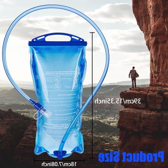 Leak-proof hydration bladder, 2L drinking bladder, ideal for camping, hiking and cycling