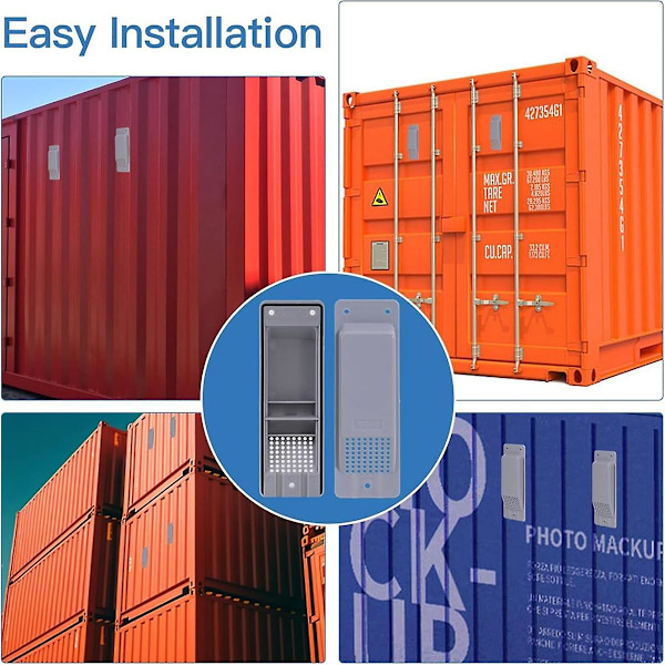 8-pak Shipping Container Luftventil Kit Heavy Duty Shipping Container Tilbehør Flow Ventilation Kit