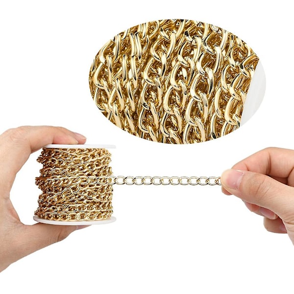 1 rulle tvinnad kabel för kors halsband hitta kedja 5m aluminium tvinnad kantkedja