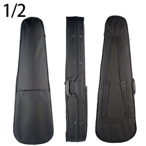 Violinfodral 1/2 Storlek Professionellt Triangulärt Violinhårt Fodral