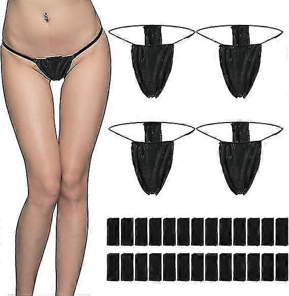 100 stk. engangs culottes (sort) kvinder blød Spa string kvinder Non-woven string Air Spray Spa Wrap badeartikler