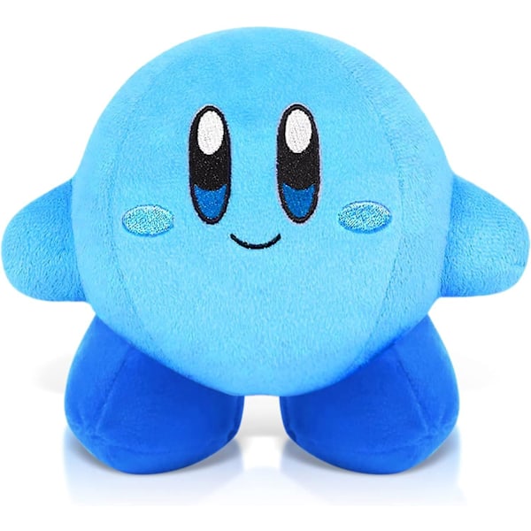 Kirby Plyschleksak, 14cm Kirby Plyschleksak, Kirby Plyschdocka, Kirby Plyschleksak Bedårande Mjuk Plyschdocka Kirby Plyschdocka för Födelsedagspresent (Blå)