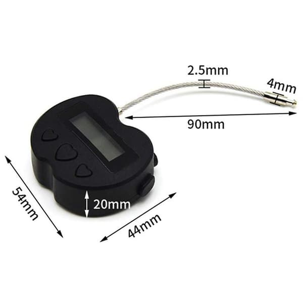 2x Smart Time Lock LCD Display Tidlås USB Genopladelig Midlertidig Timer Hængeslås Rejse Elektronisk