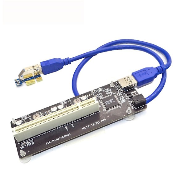 PCI-E till DUAL PCI-adapterkort Stödjer WINXP/WIN7/WIN8/WIN10/WIN11 Plast