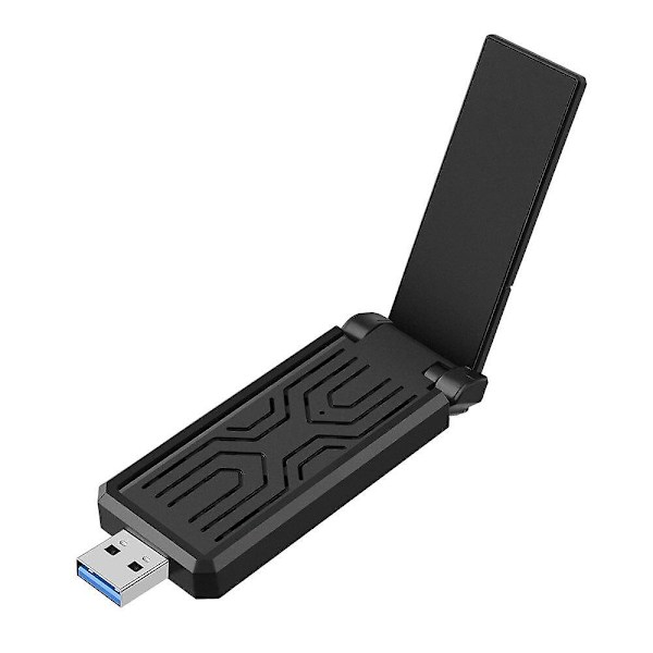 5400Mbps WiFi6E USB3.0 Adapter Trådløst Nettverkskort Tri-Band 2.4G 5G 6G Wlan WIFI Mottaker Ethernet Dongle for PC Laptop Win 10 11 Driverfri