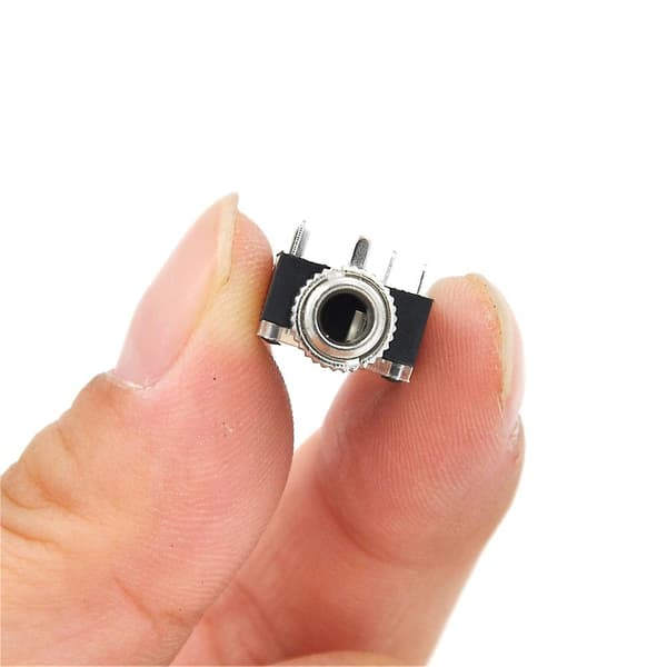 10 st 3,5 mm hörlurar Stereo Audio Socket Jack Med Mutter 5 Pin Pcb Hfmqv