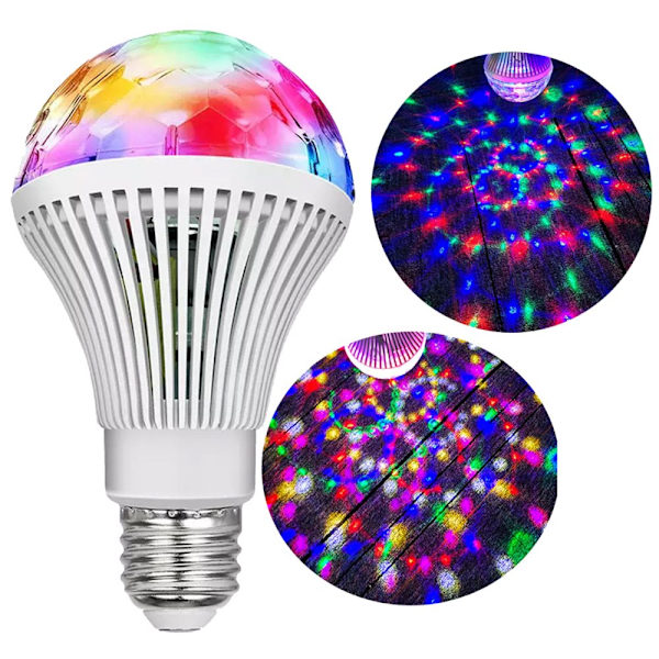 Rotating Disco RGB E27 LED Bulb