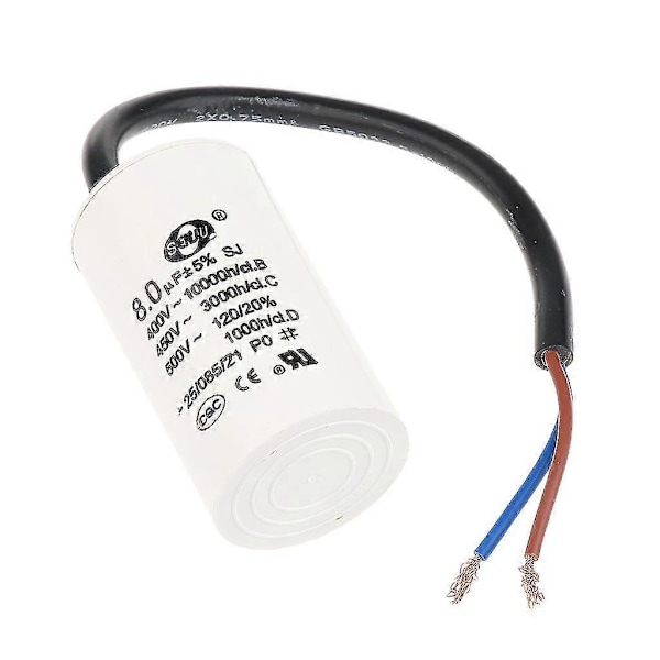 450v AC 8uf 50/60hz Polypropylen Film Motor Start Kondensator Cbb60_God kvalitet