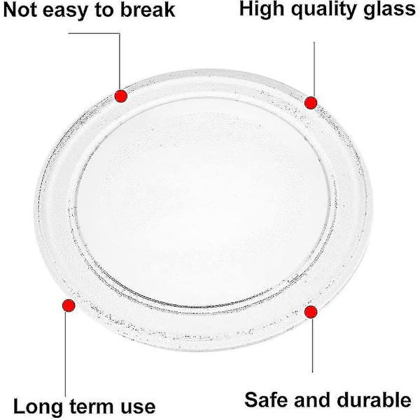 Universaali mikroaaltouunin lasilevy telineellä, 245 mm/24,5 cm/9,65 tuumaa