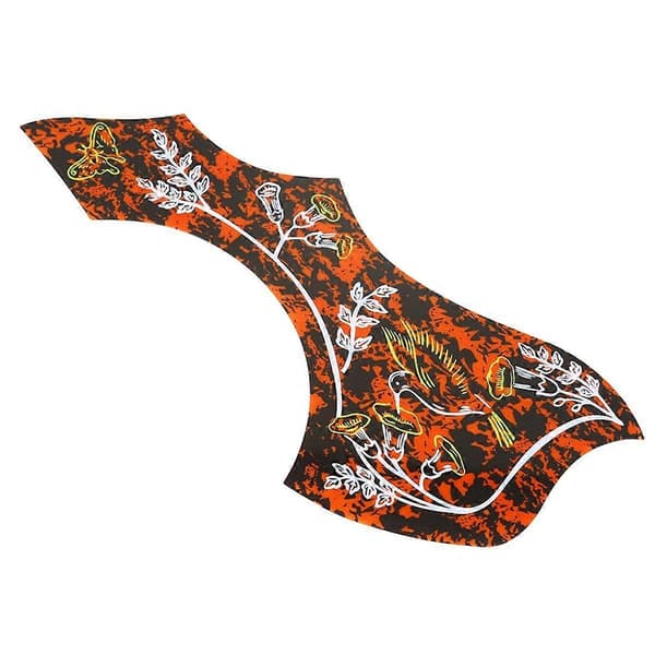 Akustisk Gitarr Scratch Plate Tryckt Universal Folk Gitarr Pickguard Anti-Scratch Plate Orange Färg
