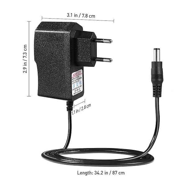 Laddningsadapter DC 12V 1A Nätadapter DC 12V 1A Strömadapter EU-kontakt Adapter EU-kontakt AC Väggladdare