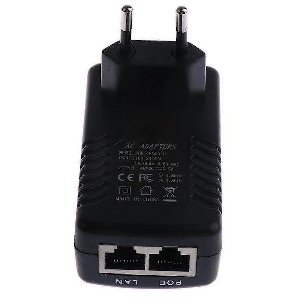 48V 0.5A PoE-injektor Power Over Ethernet-adapter for 802.3 af IP-kamera WLAN AP
