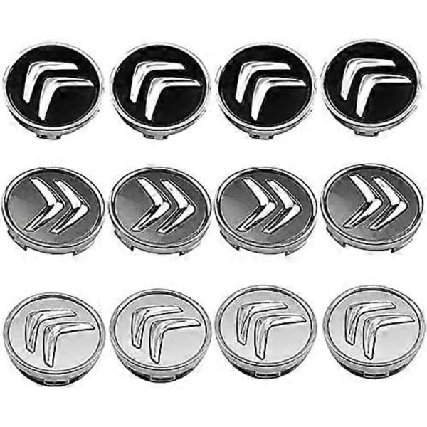 4 stk. Navkapsler for Citroen C4 Picasso C3 Berlingo C5 X7 C2 C1 Ds3 ZX Xsara C8 DS DS4 60MM, Felgsenterkapsler med merke, Bilemblem Hjuldeksler Acce