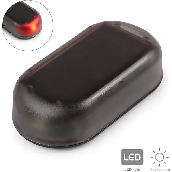 Uusi Led-auton hälytysvalo, aurinkoenergialla toimiva auton hälytys (punainen)