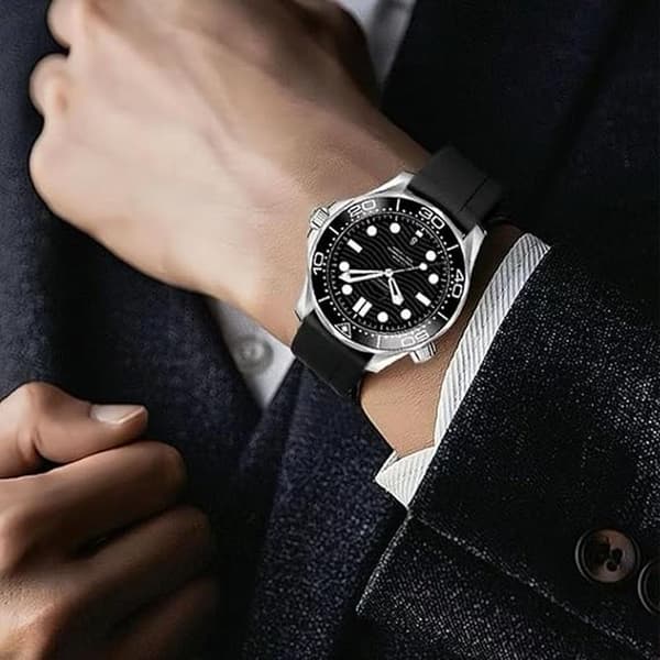Rolex Gummirem Quick Release Blød Fluorgummi Universal Erstatningsrem til Mænd Kvinder Kompatibel Rembredde 22mm