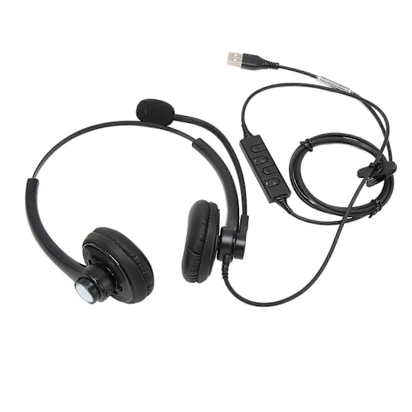 Langallinen puhelinheadset Melunvaimennus Binaural Liiketoimintakuulokkeet mikrofonilla Call Center -asiakaspalveluun USB-liitäntä