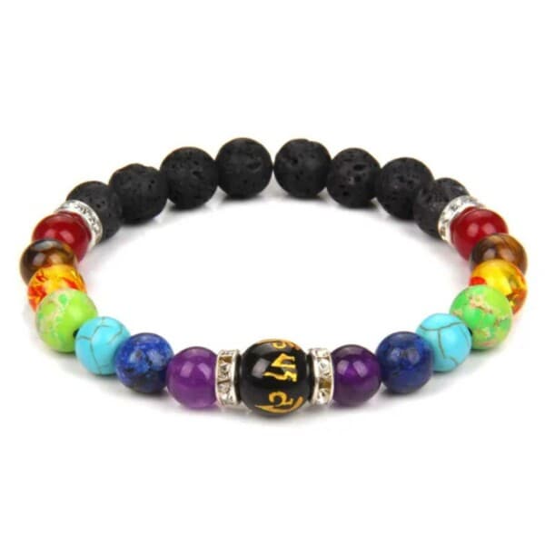 Chakra-rannekoru kivipalloilla